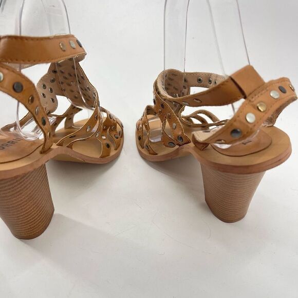 Torrid Womens Heels Strappy Sandals Metal Embellishment Brown Camel Size 8 - Picture 13 of 15